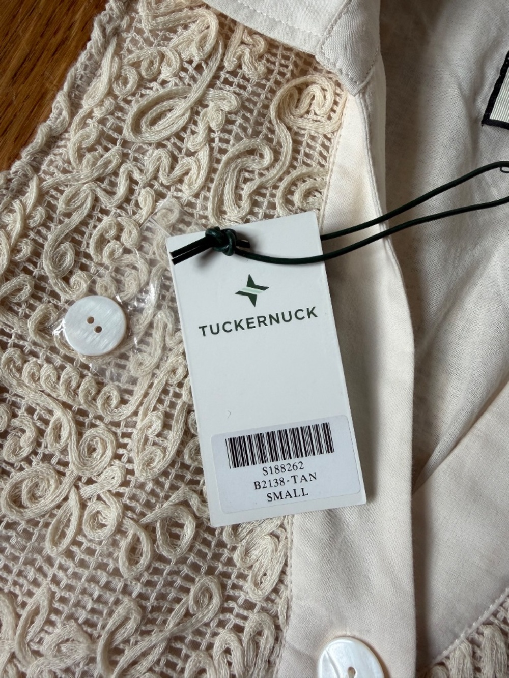 Tuckernuck Cream Lace Sleeveless Collier Dress, Size Small, NWT - Picture 6 of 9